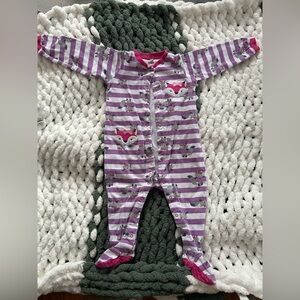 5 for 10$❤️| 24M | Pekkle | Purple Striped Kids Footie